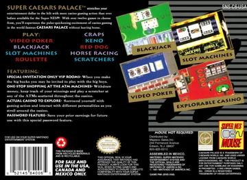 Super Caesars Palace (USA) (Beta) box cover back